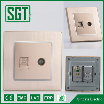 telephone television computer wall socket TV NET network electric socket