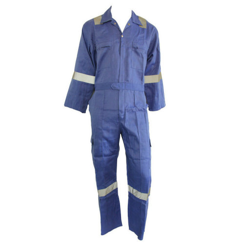 high visibility coverall workwear with reflective tape