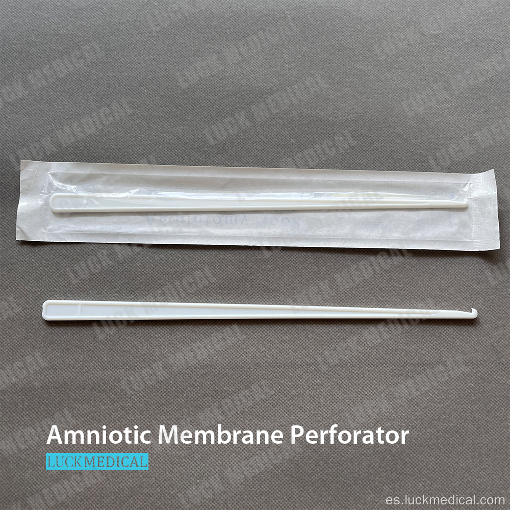 Perforador de membrana amniótica médica