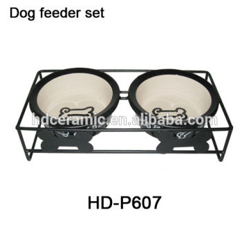 Ceramic dog feeder set,pet bowl,dog bowl