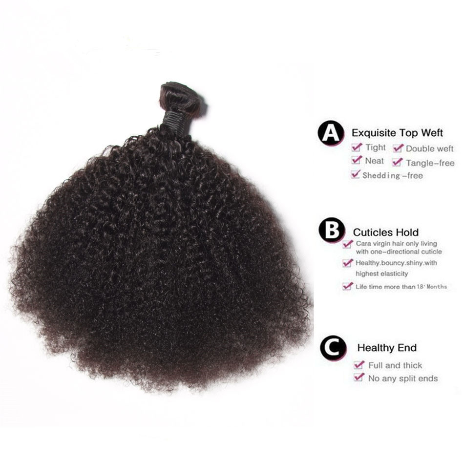 Hair Wholesale Supplier High Quality Afro Kinky Curly Virgin Human Hair Peruvian Hair Bundles Unprocessed Virgin With Closure