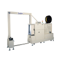 Integrated pallet wrapping and strapping machine