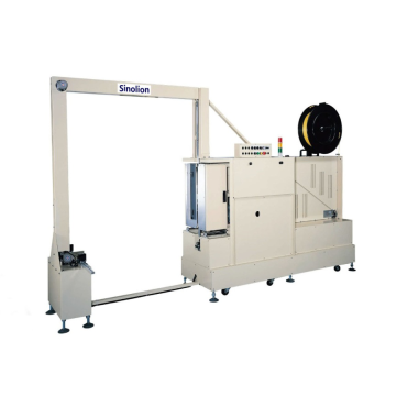 Integrated pallet wrapping and strapping machine