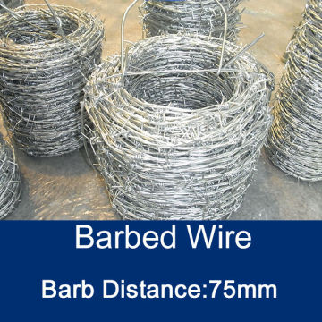 14X14 High Tensil Galvanized Barbed Wire 100m/roll