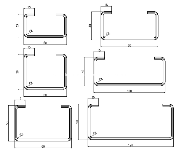 Gear box steel beam c shaped purlin forming making machine