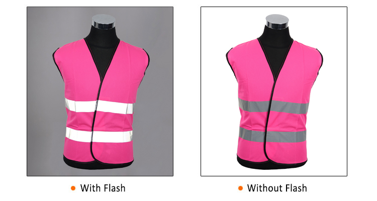 High visibility safety vest pink reflective safety mesh vest
