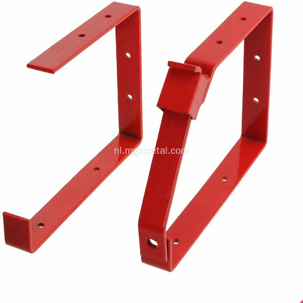 Poedercoated rode stalen ladder opslagbeugel