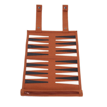 Portable Roll-up Backgammon Chess Checker Set for Travel