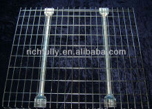 Steel wire mesh deck railing for storage rack
