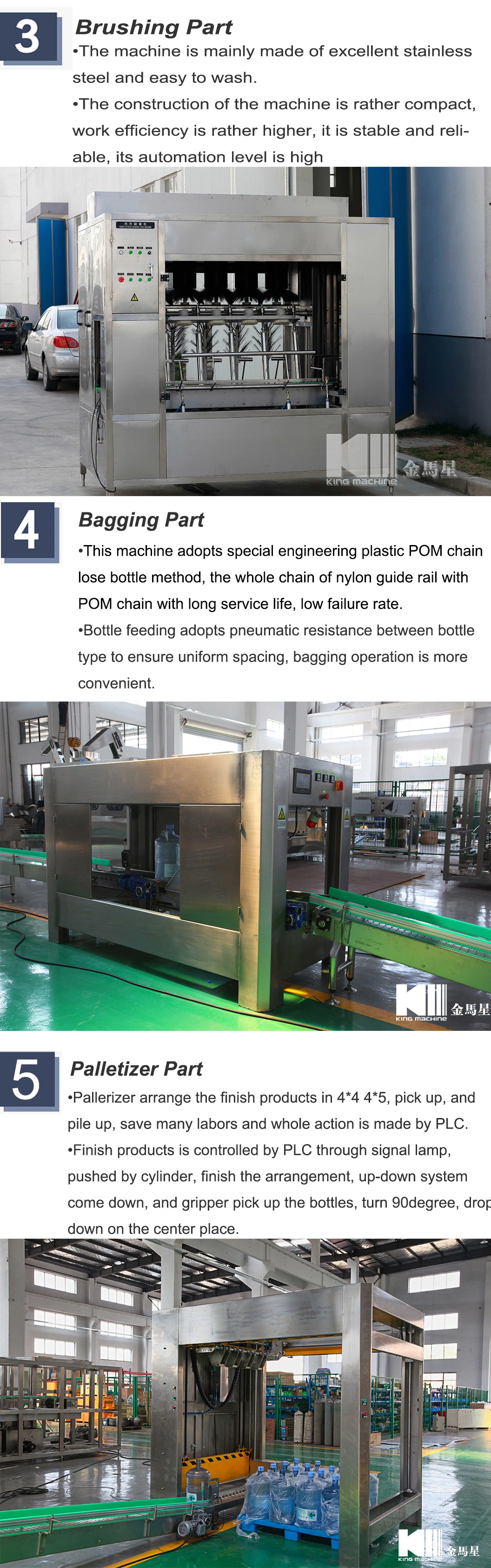 Big Bottle Water Filling Machine Production Line for 3gallon to 5gallon Bottle