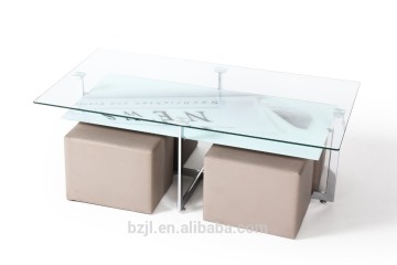 Square coffee table glass coffee table unique morden glass cofee table living room coffee table with stools