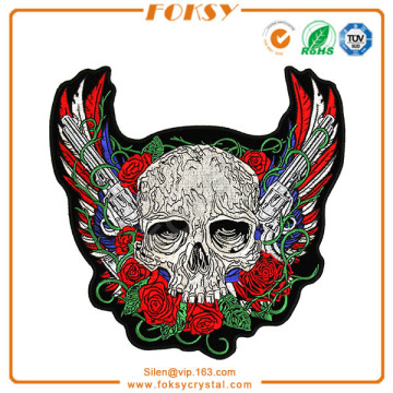 Skull Pistols and Roses Back Patch