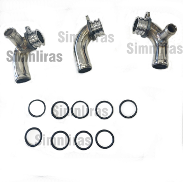 Turbo Coolant Elbow Pipes for Oil Heat Exchanger For Porsche 911 997/GT2/RS