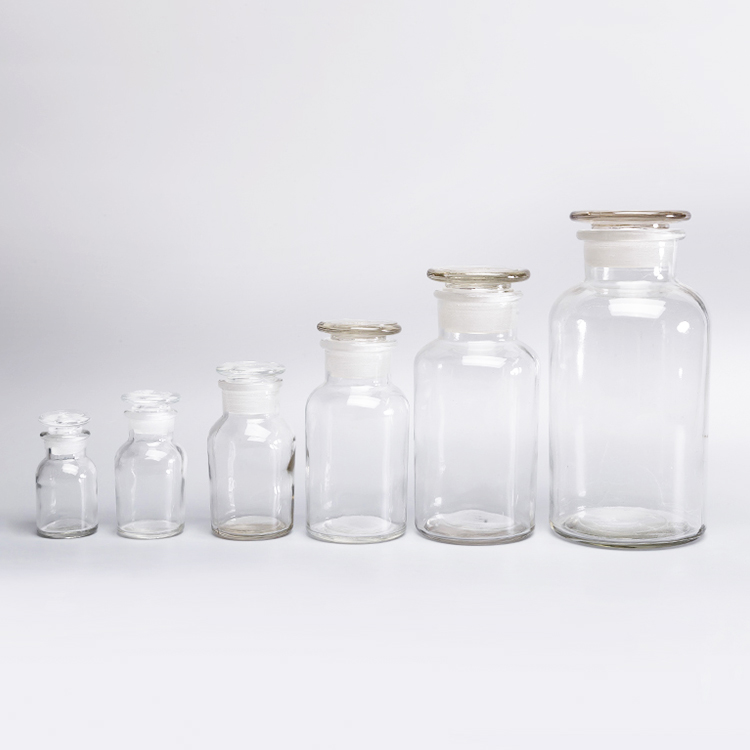 Transparent Glass Reagent Bottle