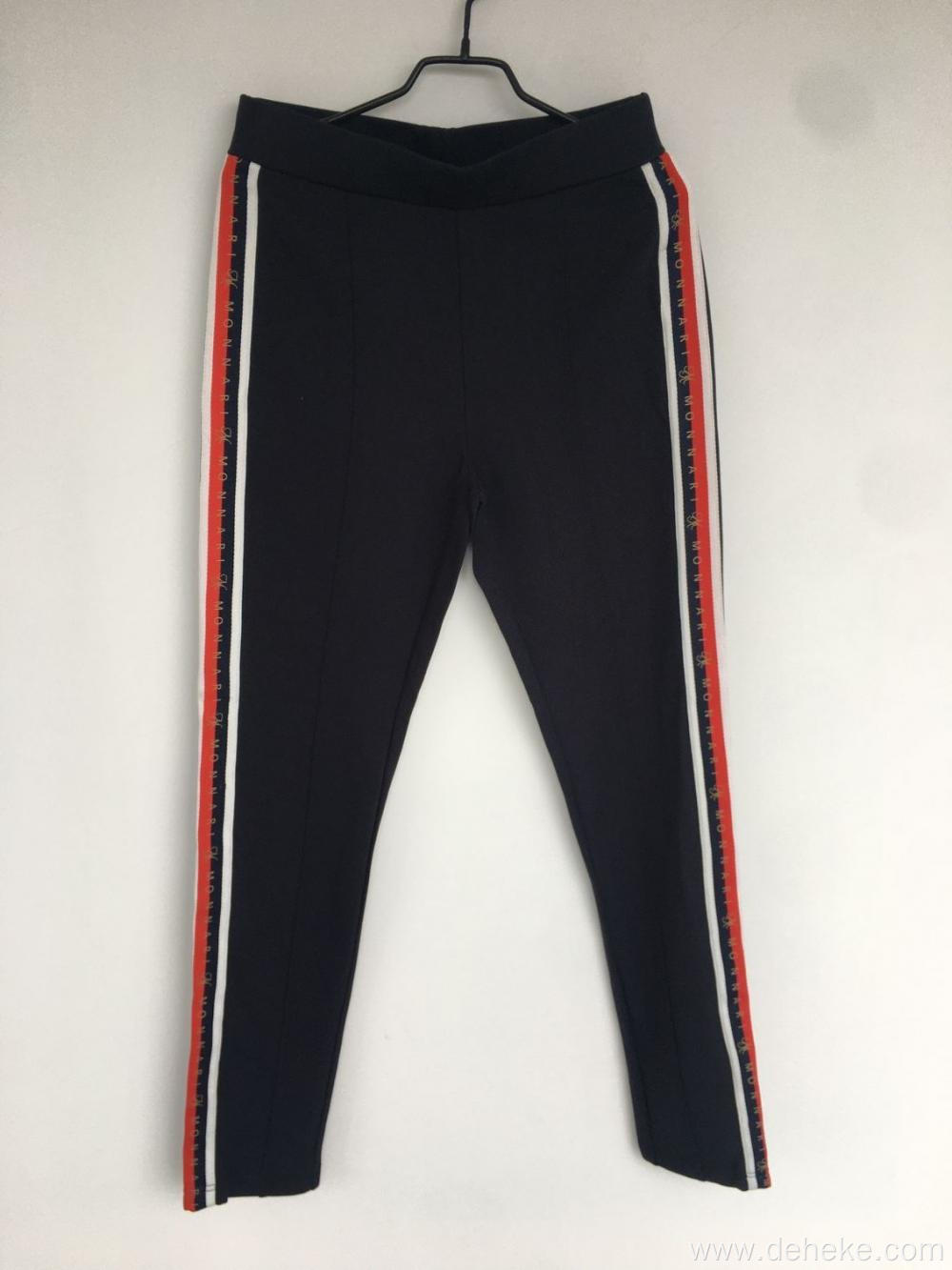 Women's Knit decro tape trousers