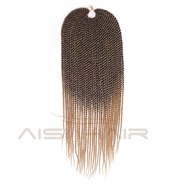 Aisi Hair Senegalese Twist Crochet Hair Ombre Brown Grey Purple Bug Synthetic Braiding Hair Extensions for Women