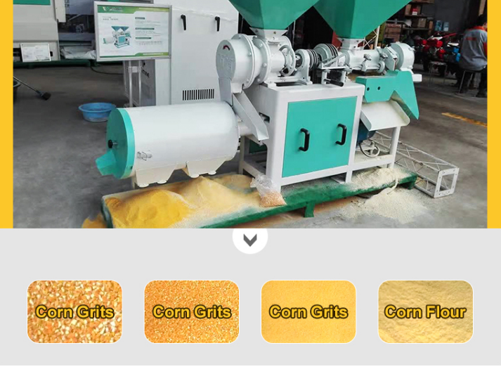 Cheap 3 Output Sizes Maize Processing Machine Corn Milling Machine Maize Grit Making Machine