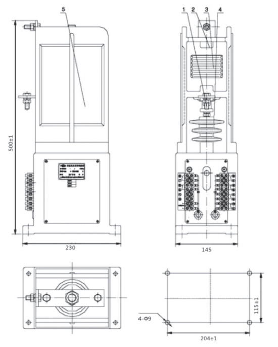 CKG3 CKG4 D-Y AC high voltage vacuum electromagnetic contactor 1 pole contactor