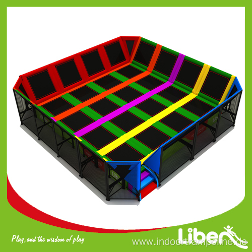 Indoor elastic trampoline court