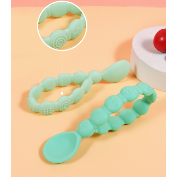 BPA Free Silicone Braided Handle Silicone Spoon Infants