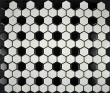 Color Mixed Hexagon Button Decoration Mosaic