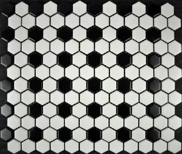 Color Mixed Hexagon Button Decoration Mosaic