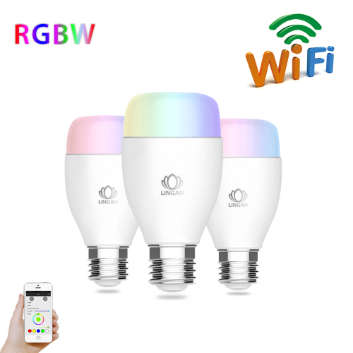 RGBW wifi smart bulb with free app