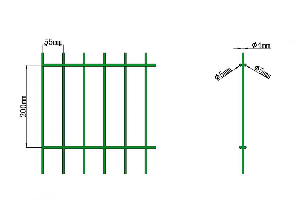 Eco de clôture de panneau 2D