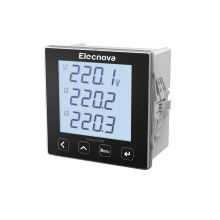 Digital power meter power quality measuring panel mount