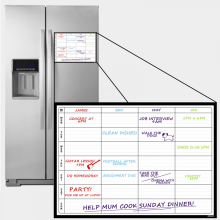 Custom magnetic calendar whiteboard