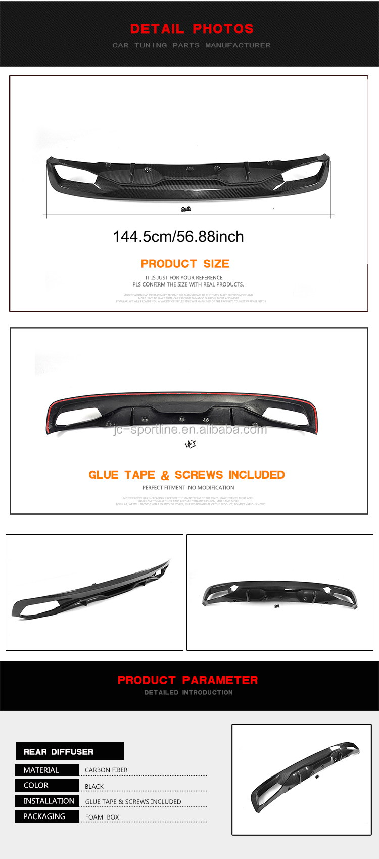 MP Style Carbon Fiber Rear Lip Spoiler for BMW G30 530i 540i 2017-2018