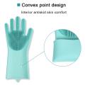 Gants en silicone avec brosse de nettoyage