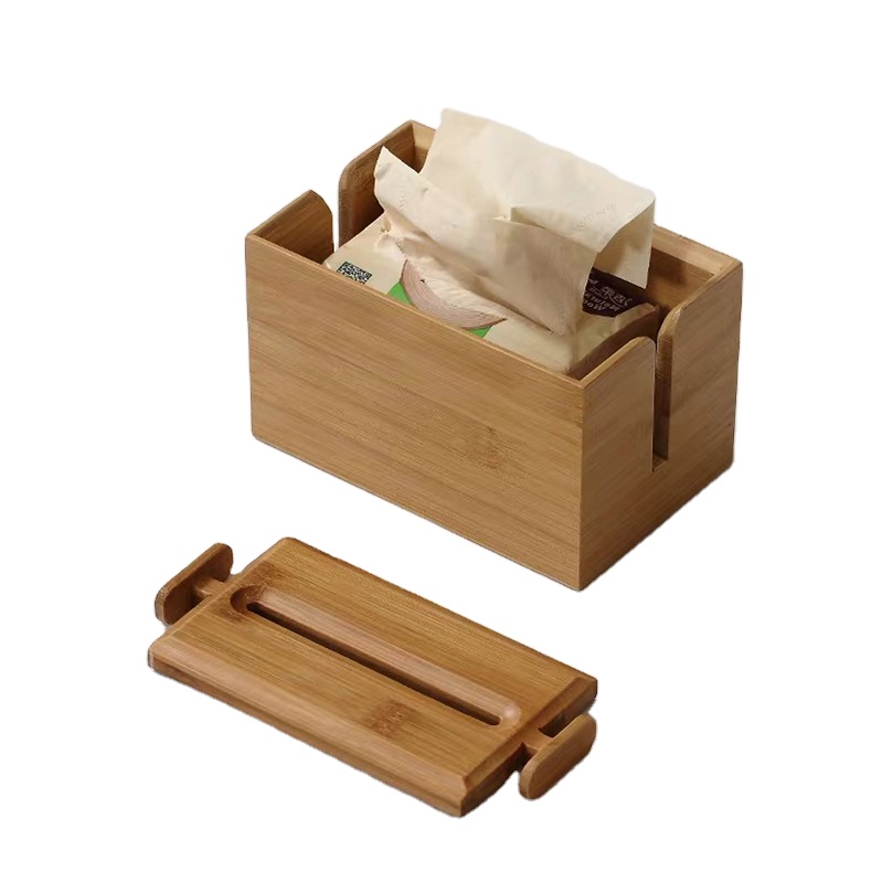 Caja de pañuelos de madera de bambú Bamboo wooden Tissue Box