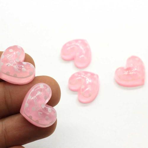 Valentine's Day Pink Color Heart Flat back Resin Cabochons Scrapbooking DIY Jewelry Craft Decoration Accessories