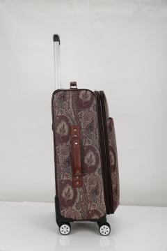 Super mute pattern pu trolley luggage