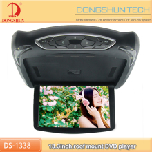 best selling 13.3 inch interchangeable housing ceiling car roof dvd player with fm, wireless game