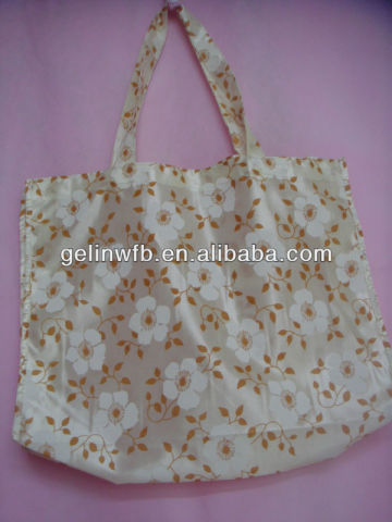 embroidered polyester foldable bag