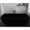 Schwarze Custom Size Freistehende Badewanne aus massivem Acryl