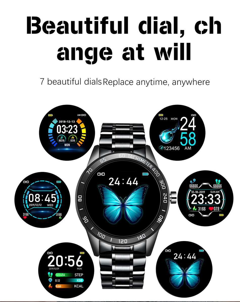 Lige BW0122 Luxury Heart Rate Smart Watches Reminder IP67 Waterproof New Smart Phone Watch