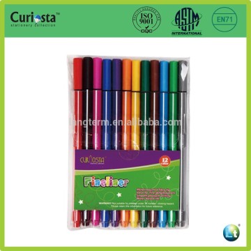12 Colors felt tip markers