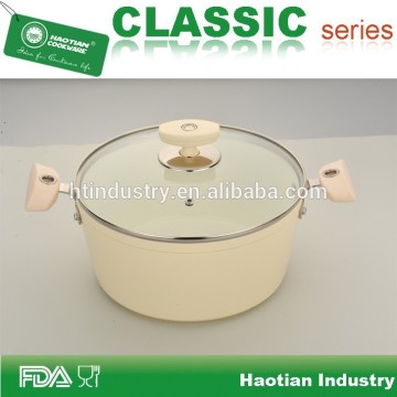 New product aluminum cream color forged cooking pot