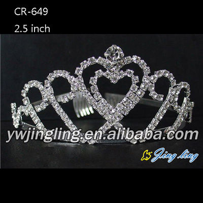 Silver Clear Rhinestone Pageant Tiaras