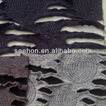 black jacquard knit fabric