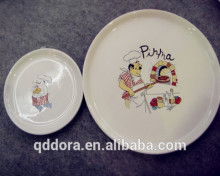 bulk ceramic pasta plate set made in china/round shape ceramic cookie plate