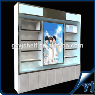 Customized high quality make up display stand/ cometic wood cabinet/ perfume display fitting