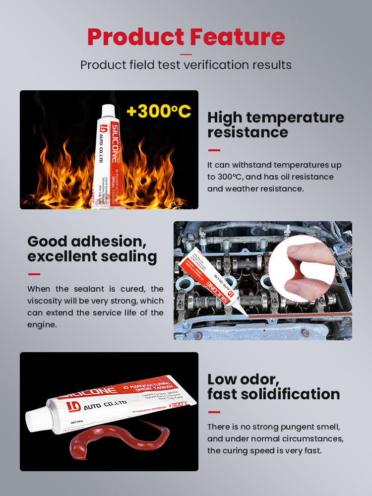 Red High Temperature Silicone Sealant for Engine