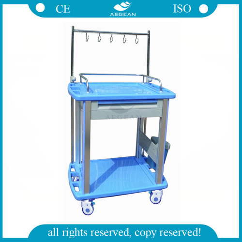 AG-IT002A3 easy moving Central lock Medical treatment trolley