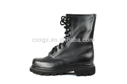 snow black patent leather military boots