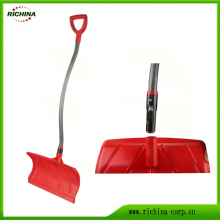 Ergonomic Snow Pusher with Poly Blade