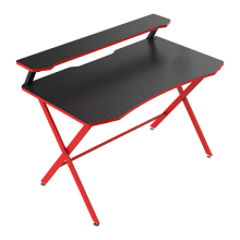Modern Red 100cm Gaming Desk with Monitor Stand and Shelf